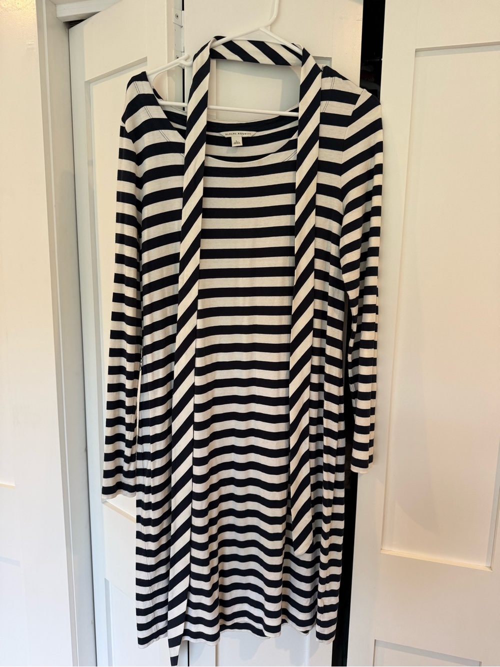 Banana Republic Navy & White Striped Women’s Dress size L